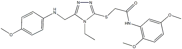 482646-21-9 N-(2,5-dimethoxyphenyl)-2-({4-ethyl-5-[(4-methoxyanilino)methyl]-4H-1,2,4-triazol-3-yl}sulfanyl)acetamide