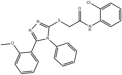 N-(2-chlorophenyl)-2-{[5-(2-methoxyphenyl)-4-phenyl-4H-1,2,4-triazol-3-yl]sulfanyl}acetamide Struktur