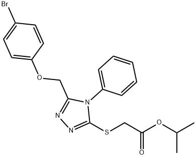 isopropyl ({5-[(4-bromophenoxy)methyl]-4-phenyl-4H-1,2,4-triazol-3-yl}sulfanyl)acetate Struktur