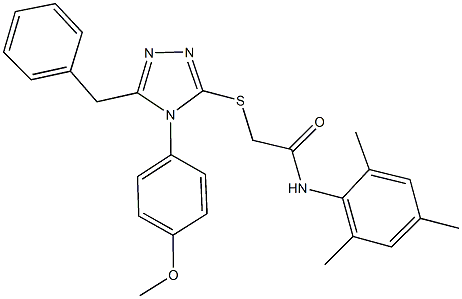 2-{[5-benzyl-4-(4-methoxyphenyl)-4H-1,2,4-triazol-3-yl]sulfanyl}-N-mesitylacetamide Structure