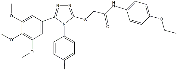 N-(4-ethoxyphenyl)-2-{[4-(4-methylphenyl)-5-(3,4,5-trimethoxyphenyl)-4H-1,2,4-triazol-3-yl]sulfanyl}acetamide Structure