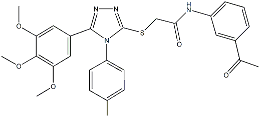 N-(3-acetylphenyl)-2-{[4-(4-methylphenyl)-5-(3,4,5-trimethoxyphenyl)-4H-1,2,4-triazol-3-yl]sulfanyl}acetamide|