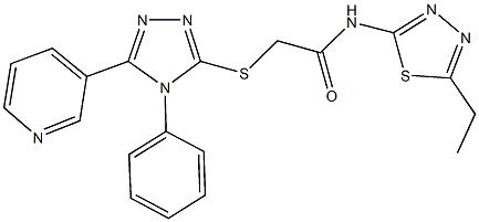 N-(5-ethyl-1,3,4-thiadiazol-2-yl)-2-[(4-phenyl-5-pyridin-3-yl-4H-1,2,4-triazol-3-yl)sulfanyl]acetamide Structure
