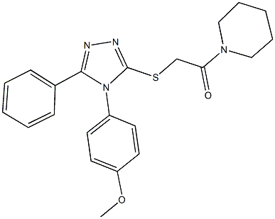 methyl 4-(3-{[2-oxo-2-(1-piperidinyl)ethyl]sulfanyl}-5-phenyl-4H-1,2,4-triazol-4-yl)phenyl ether,482657-26-1,结构式