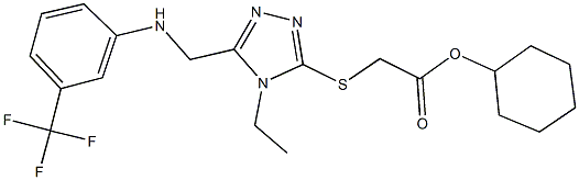 482658-86-6 cyclohexyl [(4-ethyl-5-{[3-(trifluoromethyl)anilino]methyl}-4H-1,2,4-triazol-3-yl)sulfanyl]acetate