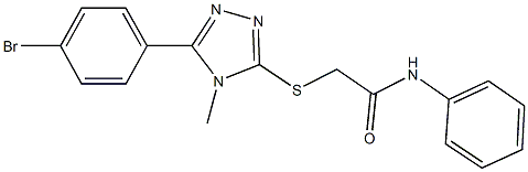 482660-21-9 2-{[5-(4-bromophenyl)-4-methyl-4H-1,2,4-triazol-3-yl]sulfanyl}-N-phenylacetamide