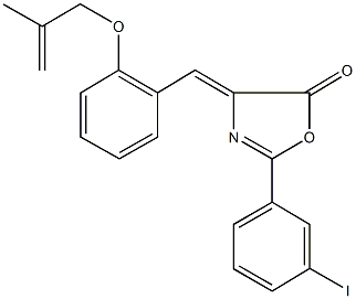 2-(3-iodophenyl)-4-{2-[(2-methyl-2-propenyl)oxy]benzylidene}-1,3-oxazol-5(4H)-one Structure