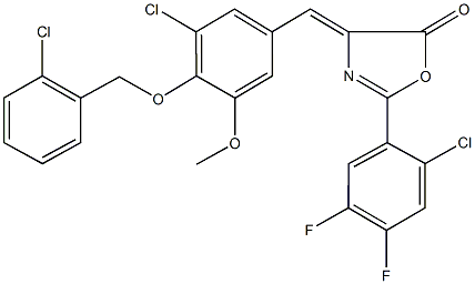483277-02-7 4-{3-chloro-4-[(2-chlorobenzyl)oxy]-5-methoxybenzylidene}-2-(2-chloro-4,5-difluorophenyl)-1,3-oxazol-5(4H)-one