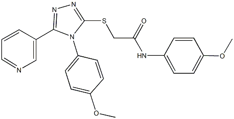 N-(4-methoxyphenyl)-2-{[4-(4-methoxyphenyl)-5-(3-pyridinyl)-4H-1,2,4-triazol-3-yl]sulfanyl}acetamide Structure