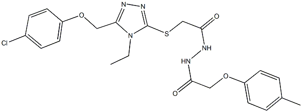 483285-95-6 2-({5-[(4-chlorophenoxy)methyl]-4-ethyl-4H-1,2,4-triazol-3-yl}sulfanyl)-N'-[(4-methylphenoxy)acetyl]acetohydrazide