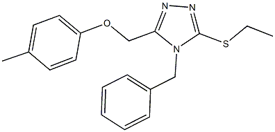 4-benzyl-3-(ethylsulfanyl)-5-[(4-methylphenoxy)methyl]-4H-1,2,4-triazole Struktur