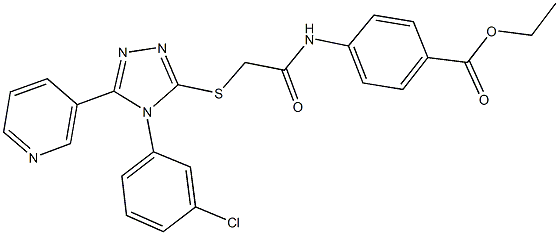 ethyl 4-[({[4-(3-chlorophenyl)-5-(3-pyridinyl)-4H-1,2,4-triazol-3-yl]sulfanyl}acetyl)amino]benzoate|