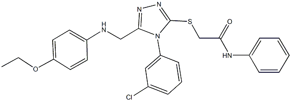 483289-57-2 2-({4-(3-chlorophenyl)-5-[(4-ethoxyanilino)methyl]-4H-1,2,4-triazol-3-yl}sulfanyl)-N-phenylacetamide