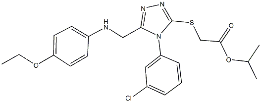 isopropyl ({4-(3-chlorophenyl)-5-[(4-ethoxyanilino)methyl]-4H-1,2,4-triazol-3-yl}sulfanyl)acetate Structure