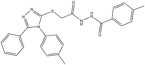 N'-(4-methylbenzoyl)-2-{[4-(4-methylphenyl)-5-phenyl-4H-1,2,4-triazol-3-yl]sulfanyl}acetohydrazide,483290-15-9,结构式