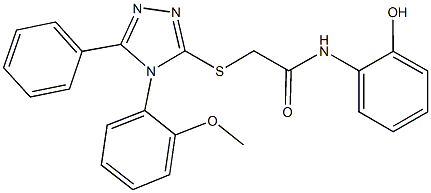 N-(2-hydroxyphenyl)-2-{[4-(2-methoxyphenyl)-5-phenyl-4H-1,2,4-triazol-3-yl]sulfanyl}acetamide Structure