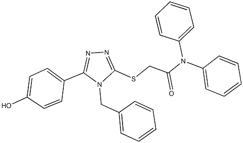 2-{[4-benzyl-5-(4-hydroxyphenyl)-4H-1,2,4-triazol-3-yl]sulfanyl}-N,N-diphenylacetamide|