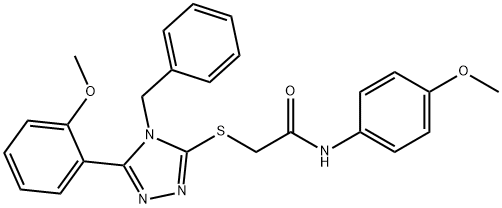 2-{[4-benzyl-5-(2-methoxyphenyl)-4H-1,2,4-triazol-3-yl]sulfanyl}-N-(4-methoxyphenyl)acetamide Structure