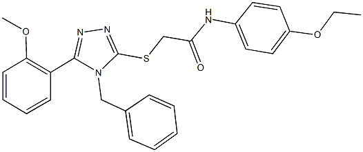 2-{[4-benzyl-5-(2-methoxyphenyl)-4H-1,2,4-triazol-3-yl]sulfanyl}-N-(4-ethoxyphenyl)acetamide|