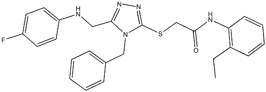 483301-73-1 2-({4-benzyl-5-[(4-fluoroanilino)methyl]-4H-1,2,4-triazol-3-yl}sulfanyl)-N-(2-ethylphenyl)acetamide