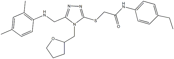 2-{[5-[(2,4-dimethylanilino)methyl]-4-(tetrahydro-2-furanylmethyl)-4H-1,2,4-triazol-3-yl]sulfanyl}-N-(4-ethylphenyl)acetamide|