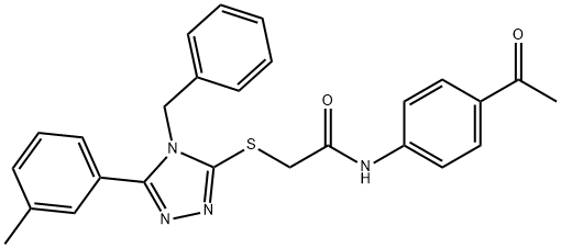 N-(4-acetylphenyl)-2-{[4-benzyl-5-(3-methylphenyl)-4H-1,2,4-triazol-3-yl]sulfanyl}acetamide Structure