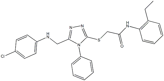 2-({5-[(4-chloroanilino)methyl]-4-phenyl-4H-1,2,4-triazol-3-yl}sulfanyl)-N-(2-ethylphenyl)acetamide,483320-89-4,结构式