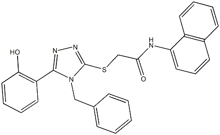 2-{[4-benzyl-5-(2-hydroxyphenyl)-4H-1,2,4-triazol-3-yl]sulfanyl}-N-(1-naphthyl)acetamide,483324-62-5,结构式