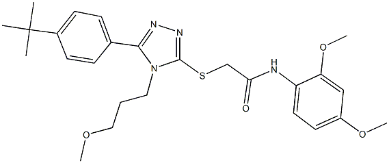 483325-42-4 2-{[5-(4-tert-butylphenyl)-4-(3-methoxypropyl)-4H-1,2,4-triazol-3-yl]sulfanyl}-N-(2,4-dimethoxyphenyl)acetamide
