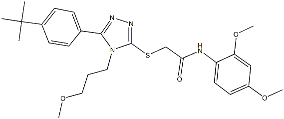 2-{[5-(4-tert-butylphenyl)-4-(3-methoxypropyl)-4H-1,2,4-triazol-3-yl]sulfanyl}-N-(2,4-dimethoxyphenyl)acetamide|