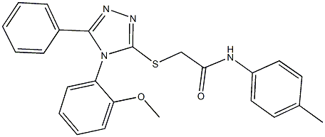 2-{[4-(2-methoxyphenyl)-5-phenyl-4H-1,2,4-triazol-3-yl]sulfanyl}-N-(4-methylphenyl)acetamide Struktur
