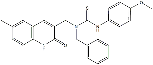 483332-73-6 N-benzyl-N'-(4-methoxyphenyl)-N-[(6-methyl-2-oxo-1,2-dihydro-3-quinolinyl)methyl]thiourea