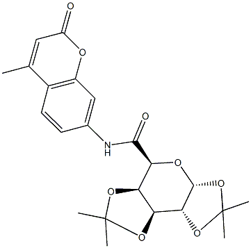 2,2,7,7-tetramethyl-N-(4-methyl-2-oxo-2H-chromen-7-yl)tetrahydro-3aH-di[1,3]dioxolo[4,5-b:4,5-d]pyran-5-carboxamide,483968-09-8,结构式