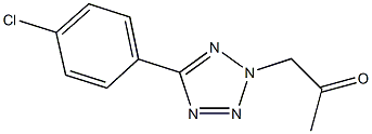 1-[5-(4-chlorophenyl)-2H-tetraazol-2-yl]acetone 结构式