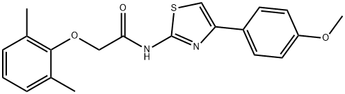 2-(2,6-dimethylphenoxy)-N-[4-(4-methoxyphenyl)-1,3-thiazol-2-yl]acetamide,483981-97-1,结构式