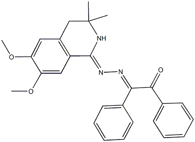 1,2-diphenyl-1,2-ethanedione 1-[(6,7-dimethoxy-3,3-dimethyl-3,4-dihydro-1(2H)-isoquinolinylidene)hydrazone] Structure