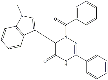 484024-95-5 1-benzoyl-6-(1-methyl-1H-indol-3-yl)-3-phenyl-1,6-dihydro-1,2,4-triazin-5(4H)-one