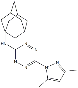 N-(1-adamantyl)-6-(3,5-dimethyl-1H-pyrazol-1-yl)-1,2,4,5-tetraazin-3-amine|