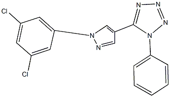 5-[1-(3,5-dichlorophenyl)-1H-pyrazol-4-yl]-1-phenyl-1H-tetraazole Structure