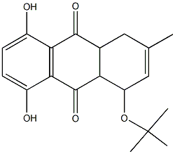 1-tert-butoxy-5,8-dihydroxy-3-methyl-1,4,4a,9a-tetrahydro-9,10-anthracenedione 结构式