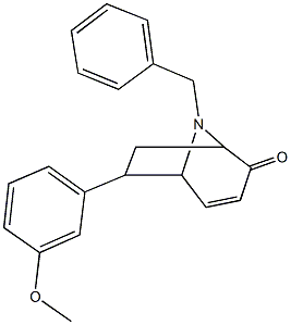 8-benzyl-6-(3-methoxyphenyl)-8-azabicyclo[3.2.1]oct-3-en-2-one Structure