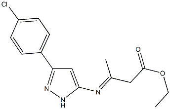 ethyl 3-{[3-(4-chlorophenyl)-1H-pyrazol-5-yl]imino}butanoate Struktur