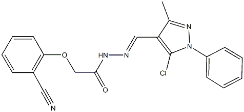 N'-[(5-chloro-3-methyl-1-phenyl-1H-pyrazol-4-yl)methylene]-2-(2-cyanophenoxy)acetohydrazide Structure