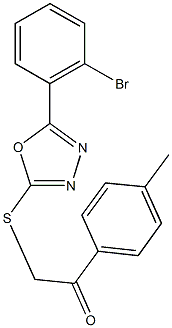 484644-09-9 2-{[5-(2-bromophenyl)-1,3,4-oxadiazol-2-yl]thio}-1-(4-methylphenyl)ethanone
