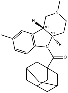 5-(1-adamantylcarbonyl)-2,8-dimethyl-2,3,4,4a,5,9b-hexahydro-1H-pyrido[4,3-b]indole Struktur