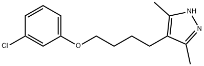 4-[4-(3-chlorophenoxy)butyl]-3,5-dimethyl-1H-pyrazole Structure