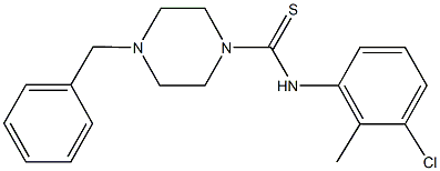 4-benzyl-N-(3-chloro-2-methylphenyl)-1-piperazinecarbothioamide Struktur