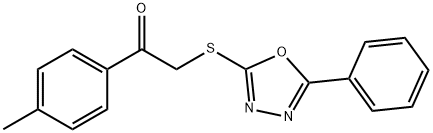 1-(4-methylphenyl)-2-[(5-phenyl-1,3,4-oxadiazol-2-yl)sulfanyl]ethanone,484694-49-7,结构式