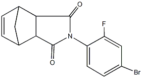4-(4-bromo-2-fluorophenyl)-4-azatricyclo[5.2.1.0~2,6~]dec-8-ene-3,5-dione 结构式