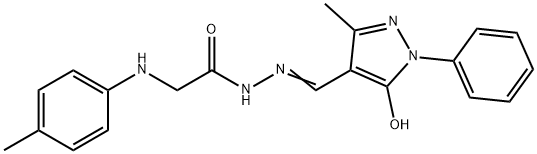 N'-[(5-hydroxy-3-methyl-1-phenyl-1H-pyrazol-4-yl)methylene]-2-(4-toluidino)acetohydrazide Structure